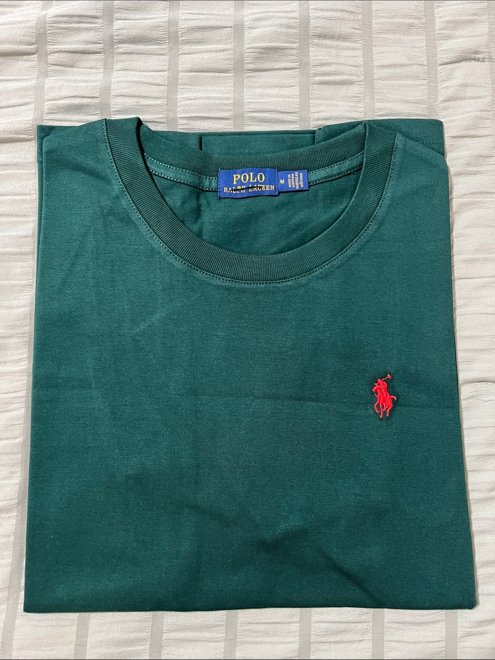 Polo by Ralph Lauren Forest Green Short-Sleeve Crewneck T-Shirt with Red Pony